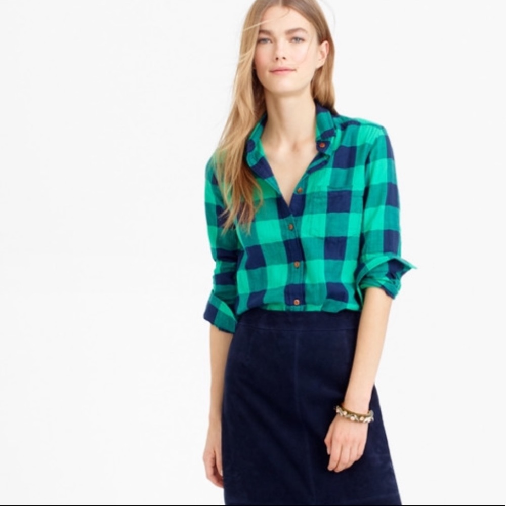 JCrew Emerald “Boy Shirt”